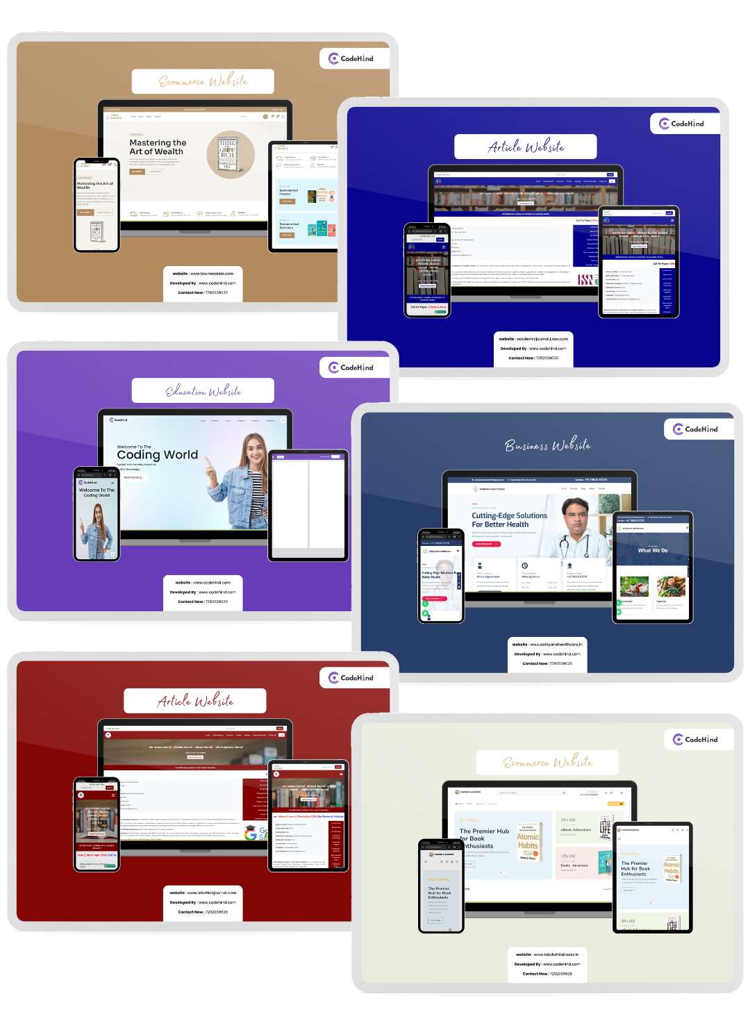 We have created or all the websites.